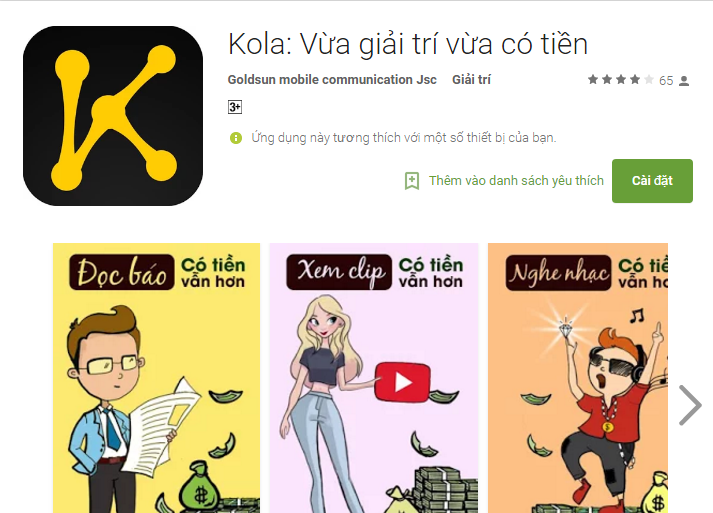 KOLA ĐỌC BÁO CÓ TIỀN