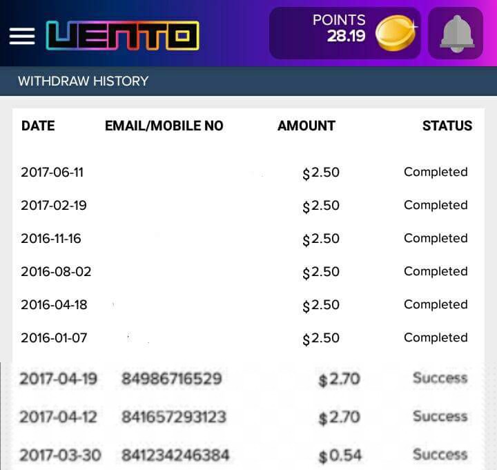 Rut Tien Uento Money PayPal Phone