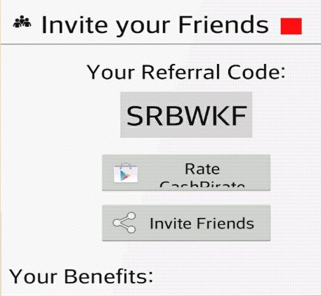 Code refer Cash Pirate